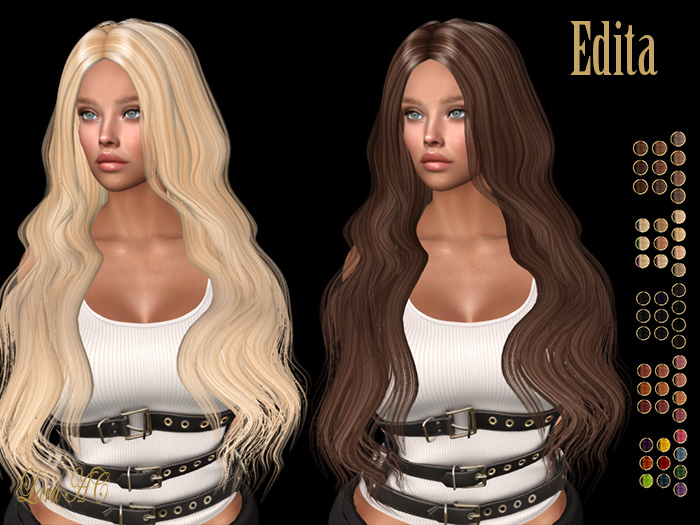 Second Life Marketplace Lara AC Alpha Hair & Hairbase EDITA